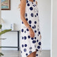 🌸 Rochie fără mâneci cu imprimeu și guler rotund pentru femei