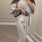 💖Set de două piese pentru femei cu top și fustă cu croială lejeră