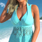 【S-3XL】🩱Costum de baie dantelă cu decolteu în V Set din două piese