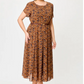 👗 Rochie tipărită lejer pentru femei cu curea