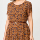 👗 Rochie tipărită lejer pentru femei cu curea