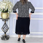 Rochie elegantă pentru femei cu imprimeu și guler rotund