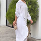 💖Femei moda culoare solidă Slant umăr lung Top & pantaloni două piese Set