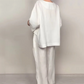 🌿Irregular Hem bumbac lenjerie cu mânecă scurtă Casual două piese Set