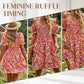 Rochie Vintage Ruffle pentru femei
