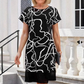 💖Rochie elegantă pentru femei cu gât rotund și mânecă scurtă