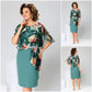 👗 Rochie Elegantă din Șifon cu Gât Rotund 🌸 | Imprimat Floral Subtil | Tăietură Fluida