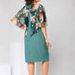👗 Rochie Elegantă din Șifon cu Gât Rotund 🌸 | Imprimat Floral Subtil | Tăietură Fluida