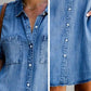 Rochie casual Denim cu mânecă scurtă