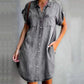 Rochie casual Denim cu mânecă scurtă