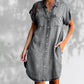 Rochie casual Denim cu mânecă scurtă