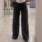 👖Blugi moderni din denim cu petice de dantelă