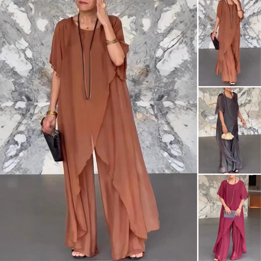 ✨Set de bluză neregulată și pantaloni lejeri pentru femei