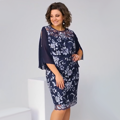 Rochie Midi din plasă cu imprimeu floral pentru femei