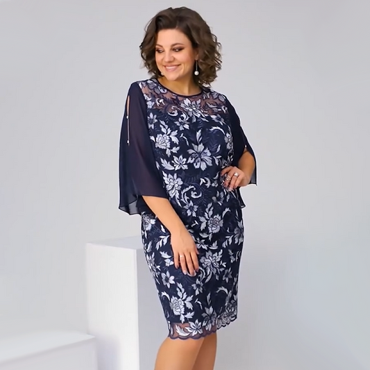 Rochie Midi din plasă cu imprimeu floral pentru femei