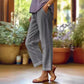 【M-4XL】👖Pantaloni drepți largi din bumbac și in