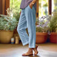【M-4XL】👖Pantaloni drepți largi din bumbac și in