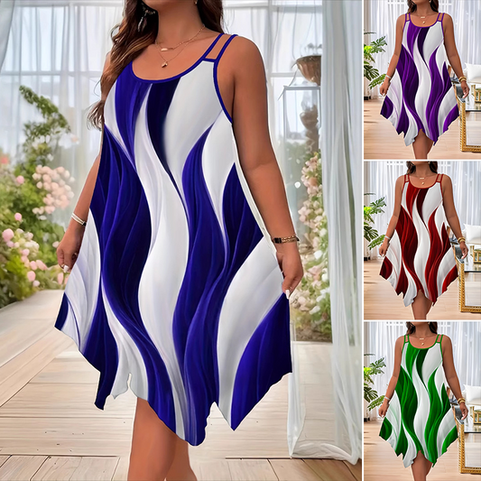 💖Femei de moda fără mâneci Halter rochie