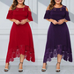 Rochie elegantă de dantelă cu tiv de umăr rece pentru femei