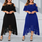 Rochie elegantă de dantelă cu tiv de umăr rece pentru femei
