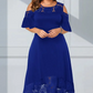 Rochie elegantă de dantelă cu tiv de umăr rece pentru femei