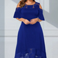Rochie elegantă de dantelă cu tiv de umăr rece pentru femei