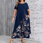 🌸 Top și pantaloni imprimate de culoare solidă pentru femei
