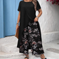 🌸 Top și pantaloni imprimate de culoare solidă pentru femei