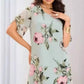 🌺Chiffon florale imprimare rotund gât rochie