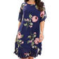 🌺Chiffon florale imprimare rotund gât rochie