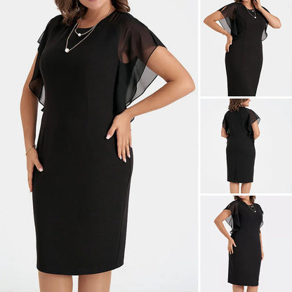 Rochie casual pentru femei cu gât rotund