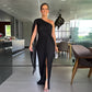 ⏰Rochie elegantă pentru femei Off-Shoulder Slit Maxi👗
