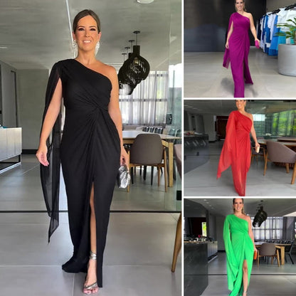 ⏰Rochie elegantă pentru femei Off-Shoulder Slit Maxi👗