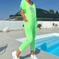 💖 Cu buzunare Femeii imprimate Letter Plus Dimensiune Casual Jumpsuit