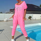 💖 Cu buzunare Femeii imprimate Letter Plus Dimensiune Casual Jumpsuit