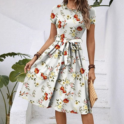 ⏳ Ofertă limitată în timp ⏰ Rochie elegantă imprimată cu gât în V pentru femei�