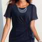 Modă elegantă rochie de culoare solidă