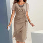 Modă elegantă rochie de culoare solidă