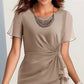 Modă elegantă rochie de culoare solidă