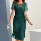 Modă elegantă rochie de culoare solidă