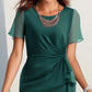 Modă elegantă rochie de culoare solidă