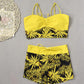 👙 Costum de Baie 2 Piese cu Imprimeu pentru Femei | Stil Modern & Confort la Plajă 🌊☀️