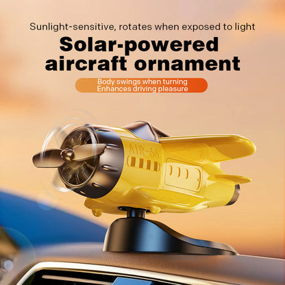 🔥Decorațiuni auto în formă de avion alimentate cu energie solară