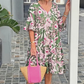 🌸Rochie midi imprimată cu decolteu în V