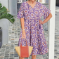 🌸Rochie midi imprimată cu decolteu în V