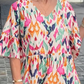🌸Rochie midi imprimată cu decolteu în V