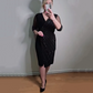Rochie midi elegantă cu decolteu V și mărgele pentru femei