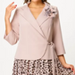 Set blazer și fustă florală pentru femei
