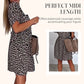 【S-3XL】Rochie pentru femei cu decolteu în V și imprimeu leopard