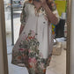 Rochie florală cu design la rever